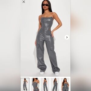 Fashion Nova Silver 2 Pieces Latheir